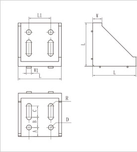 大截面鋁型材角件二維圖 大截面鋁型材角件二維圖