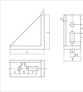 強力鑄鋁角件二維圖 強力鑄鋁角件二維圖