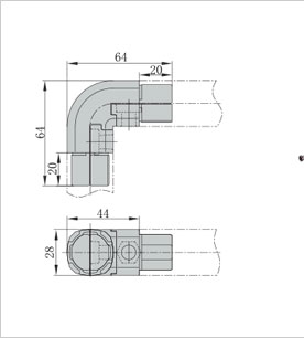 精益管L型內(nèi)漲件二維圖 精益管L型內(nèi)漲件二維圖