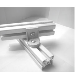 4040規格鋁型材轉向角碼安裝示意圖