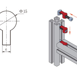 鋁型材內置連接件安裝示意圖1 鋁型材內置連接件安裝示意圖1