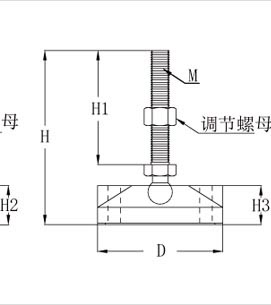 鋁型材框架用橡膠蹄腳二維圖2 鋁型材框架用橡膠蹄腳二維圖2