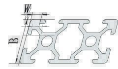鋁型材角公差測(cè)量示意圖